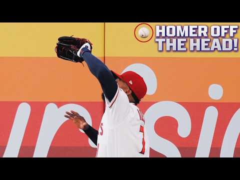 Rumfield's homer bounces off outfielder's head | MLB Highlights thumbnail