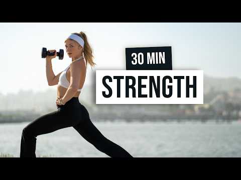 30 MIN POP Music - Full Body Strength With Weights, Home Workout thumbnail
