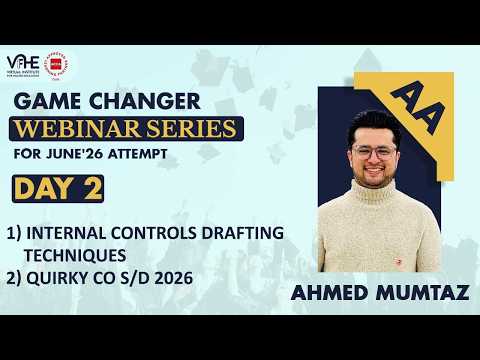 ACCA AA Day 2 Game Changer Webinar Series June'26 | Pass AA First Attempt | Success Strategy thumbnail