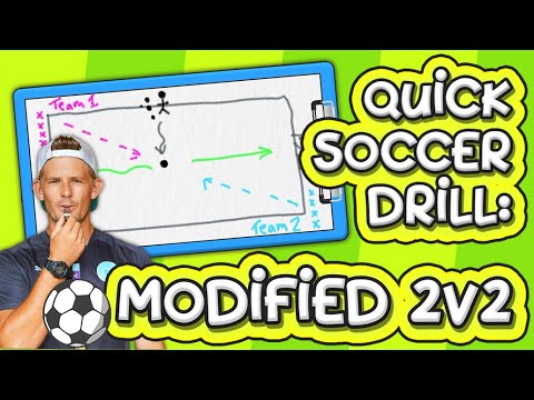 Quick soccer drills: Modified 2v2 (for ages 5-12) ⚽️ thumbnail