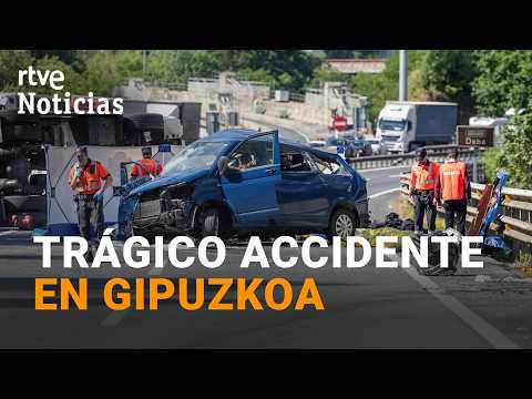 MUEREN CINCO POLICÍAS FORALES en un ACCIDENTE de TRÁFICO en GIPUZKOA | RTVE Noticias thumbnail