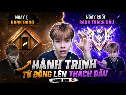 FREE FIRE | TÓM TẮT HÀNH TRÌNH TỪ ĐỒNG LÊN THÁCH ĐẤU KHÔNG SKIN CHẤP NỮA THÁNG TRỰC TIẾP TRÊN LIVE thumbnail
