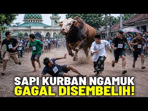 PANITIA KURBAN DAN PAK IMAM JADI KORBAN? Momen Menegangkan Sapi Kurban Ngamuk thumbnail