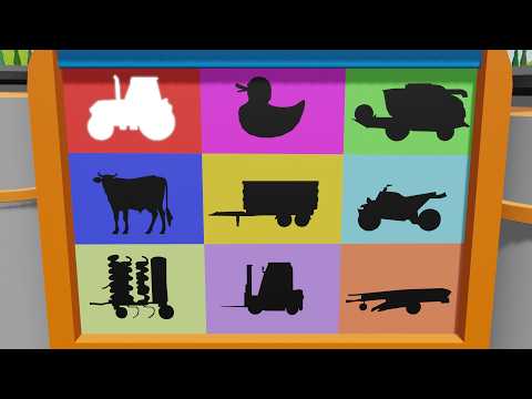 #Kids Learn About Vehicles, Tractors and Their Uses - Shapes and Educational Videos for Toddlers thumbnail