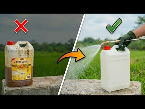 SOLUSI CERDAS❗ Cara Ubah Wadah Bekas Minyak Goreng Jadi Alat Semprot Pembasmi Rumput❗ thumbnail