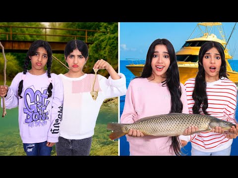 تحدي سفينة صيد سمك الرخيصة ضد غالية ! شفا thumbnail