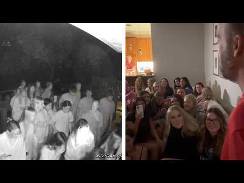 Students Gather Inside High School Principal's Home In Senior Prank thumbnail