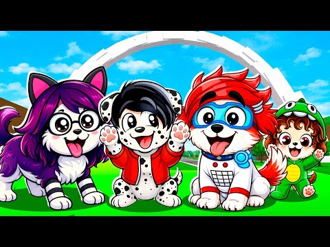 ROBLOX pero SOMOS UNA FAMILIA de PERROS en BROOKHAVEN | Karim Juega thumbnail