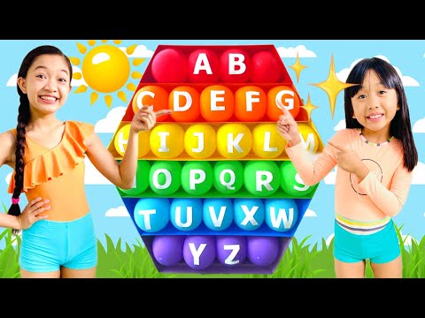 RACHEL AND KAYCEE LEARNING SUMMER ALPHABET | RACHEL WONDERLAND thumbnail