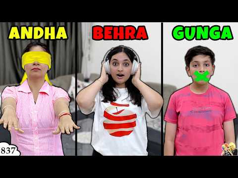 ANDHA BEHRA GUNGA | Ep 837 | Family Comedy Challenge | Aayu and Pihu Show thumbnail