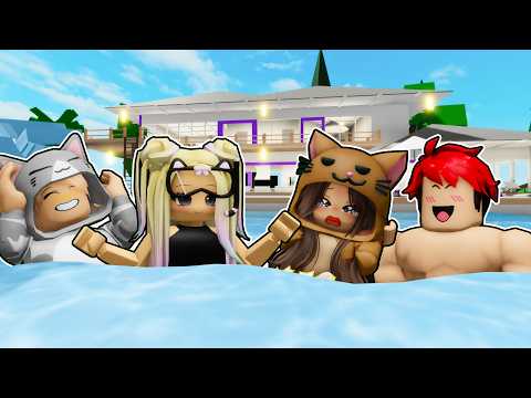 Hicimos una FIESTA EN LA PISCINA con el TEAM en Brookhaven Roblox thumbnail