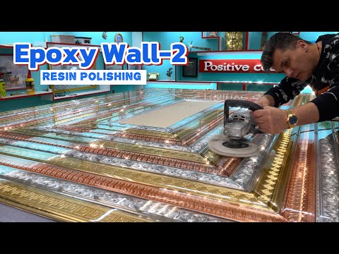 Unique Epoxy Resin Wall. Episode 2. Cutting and Polishing / Эпоксидная стена. Часть 2. Полировка thumbnail