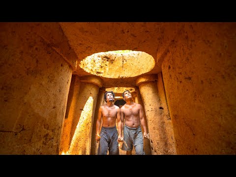 Build The Most Secret Deep Hole Underground Villa By Ancient Skills thumbnail