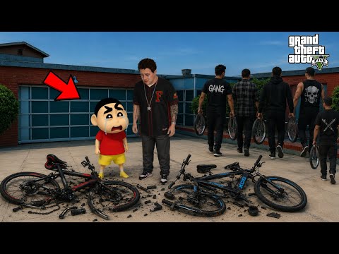 GTA 5 : SHINCHAN AND JIMMY"S BICYCLE WAS STOLEN BY A GANG  thumbnail