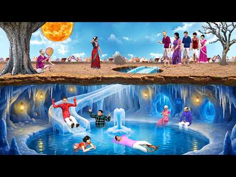 Garmi Mei Underground Ice Swimming Pool Party Hindi Kahaniya Moral Stories New Funny Comedy Video thumbnail