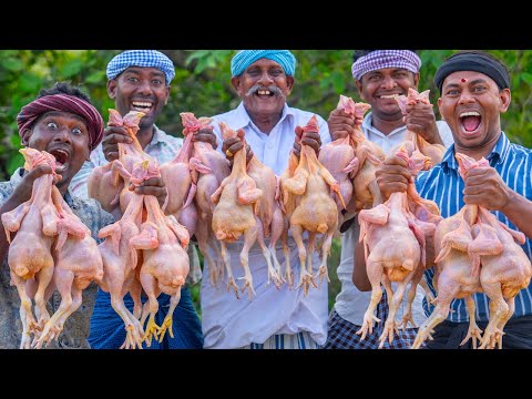 CHICKEN | Full Fried Chicken Veg Curry Recipe Cooking in Village | Chicken Cooking with Vegetables thumbnail