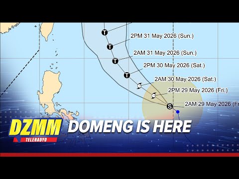 TS Domeng enters PAR, to bring rains to Metro Manila next week | DZMM TeleRadyo thumbnail