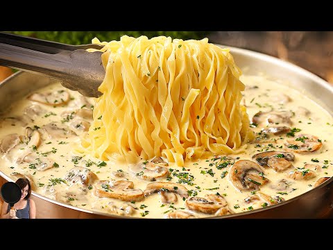 Unglaublich leckere Spaghetti in nur 15 Minuten! Pasta Alfredo - köstlichste Abendessen! thumbnail