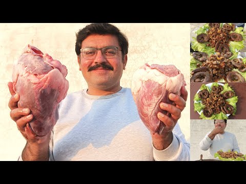 Beef Heart Recipe | Outdoor cooking | Beef Heart cooking | How to cook beef heart | Village life thumbnail