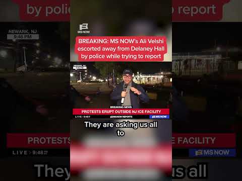 MS NOW's Ali Velshi escorted away from Delaney Hall by police while trying to report thumbnail
