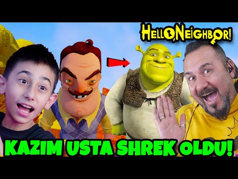 KAZIM USTA SHREK OLDU! YENİ DEV GİBİ EVİNE GİRDİK! | EGEMEN KAAN İLE HELLO NEİGHBOR MODLU BÖLÜM thumbnail