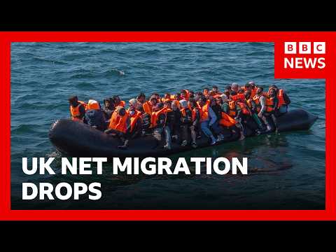 UK net migration down 48% year on year | BBC News thumbnail