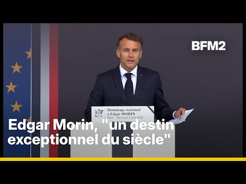 Hommage à Edgar Morin: Emmanuel Macron salue "un destin exceptionnel du siècle" thumbnail