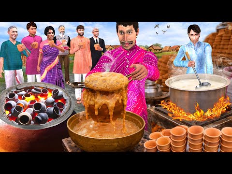 Clay Pot Tea on Fire | Tandoori Chai Wala Indian Street Food Hindi Kahaniya thumbnail