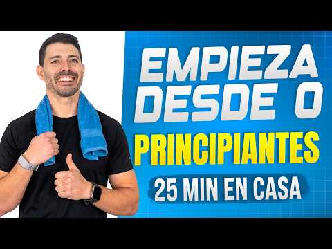 Rutina completa para principiantes en casa ? Cardio + Fuerza + Abdominales thumbnail