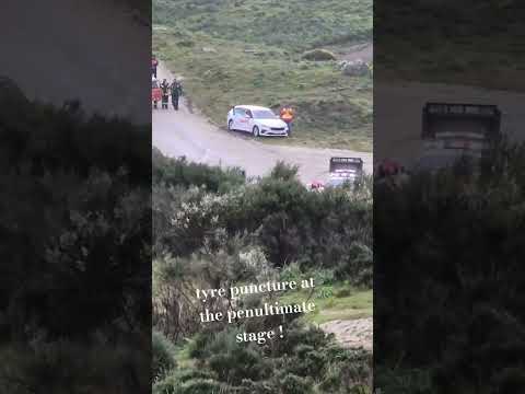 Sebastian Ogier sufferes tyre puncture at Rally Portugal 2026 #ogier #toyota #wrc #rallyportugal thumbnail