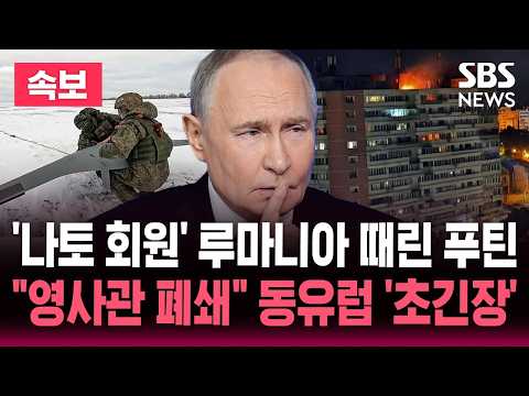 [🔴속보] '나토 회원' 루마니아 "러시아 드론에 피격"/드론 잔해서 키릴 문자 확인 "러시아산 게란2"/"러시아 영사 추방, 영사관 폐쇄" 긴장 고조 | SBS 뉴스속보 thumbnail