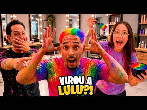 PINTEI O CABELO DO ERLONE! 😱 ELE GOSTOU OU SE ARREPENDEU? thumbnail