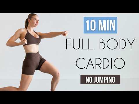 10 MIN Full Body Cardio Workout (No Jumping, No Equipment, No Repeats) thumbnail