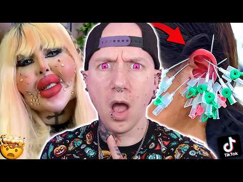 She Did 30 Dermal Piercings IN HER FACE thumbnail