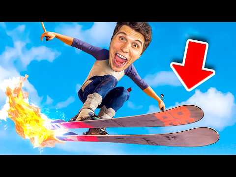 Was passiert, wenn man RAKETEN an Ski befestigt? thumbnail