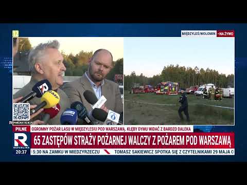 67 zastępów straży pożarnej walczy z pożarem pod Warszawą! thumbnail