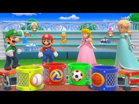 Super Mario Party -  Minigames -  Mario vs Peach vs Luigi vs Rosalina (Master CPU) thumbnail