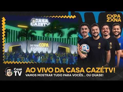 REVELAÇÃO DA CASA CAZÉTV E TREINO DA SELEÇÃO BRASILEIRA DIRETO DOS ESTADOS UNIDOS | COPAZONA thumbnail