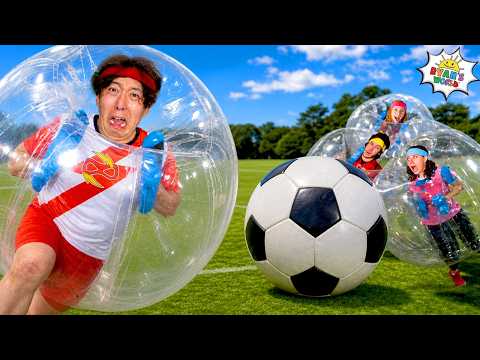 Can We Win This GIANT Soccer Match?! ⚽👀 thumbnail