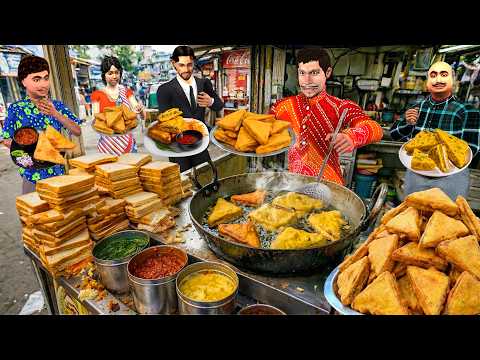Bread + Pakora = BreadPakoda Street Food Hindi Kahaniya Moral Stories New Funny Comedy Video thumbnail