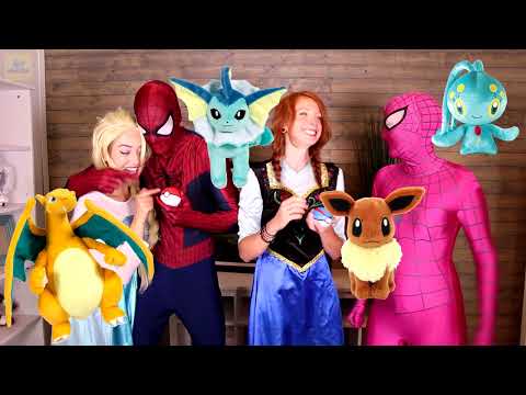 Frozen Elsa, Spiderman & a POLICE CAR! w  Joker Maleficent Pink Spidergirl! Funny Superher thumbnail