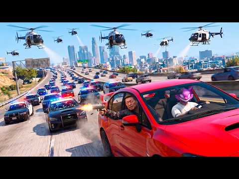 Sobreviví a 50 Policias REALES en GTA V thumbnail