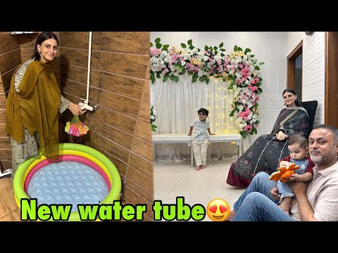 New water tube mai basil & Kamil me boht enjoy kiya? | ghar Kia howa tha?? thumbnail