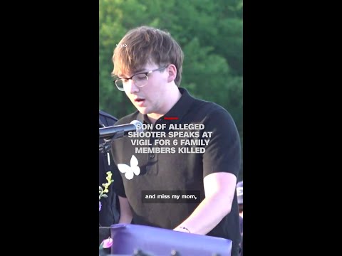 Son of alleged shooter speaks at vigil for 6 family members killed thumbnail