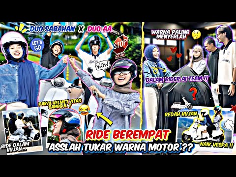 DUO AA & DUO SABAHAN RIDE VESPA BERSAMA !! ASSLAH TUKAR COLOR SPORTBIKE !! thumbnail