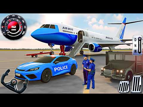 Police Cars and Truck Driver - US Police Transporter Plane Simulator - Android GamePlay #2 thumbnail