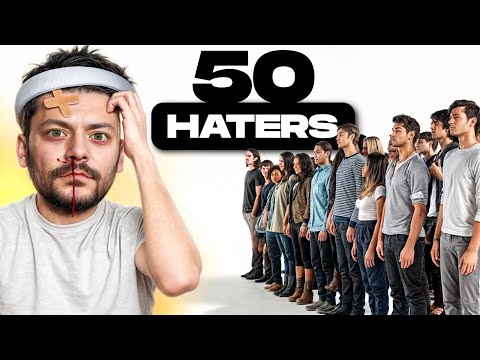 J'invite 50 haters face à moi (ils ont 10 secondes pour me roaster) thumbnail