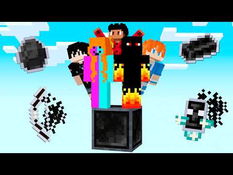 Sobrevivendo em Apenas 1 Bloco de AVARITIA com os Amigos no Minecraft! thumbnail
