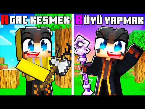 ALFABEYE GÖRE 1 GÜN GEÇİRMEK! 😂 | Minecraft Büyücü Adası #55 thumbnail