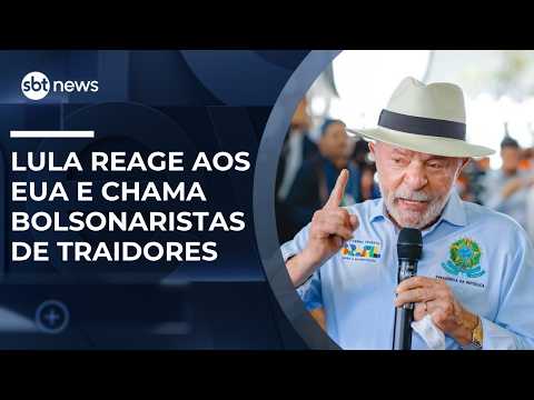Lula reage aos EUA e chama bolsonaristas de traidores | #SBTNews thumbnail